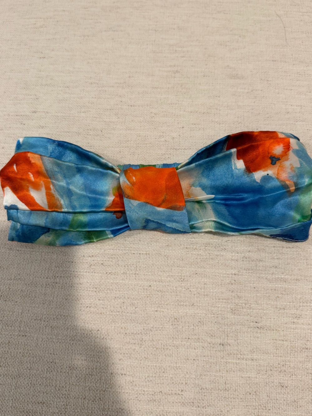 Eugenia Kim Knotted Blue, Green & Orange Silk Headband
